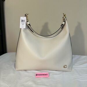 NWT Coach Juliet Shoulder Bag 38 - Chalk with Brass Hardware (Biggest Size)